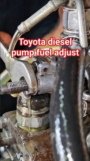 Toyota diesel pump fuel adjust 👍 short video