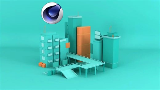 【C4D教程】C4D简约楼房建模 动画 材质 渲染教程，全流程解析