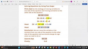 Solving equation by using two steps