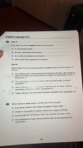 English Language Arts(5) Part AHow does the author mainly st... | Filo