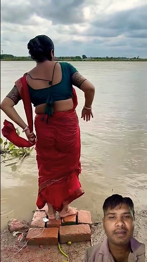 Open River Bath 🌊🙏 | Natural River Snan | Peaceful Holy Bath Experience #bathing #trending #shorts