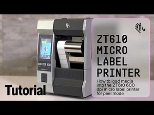 How to load media into the ZT610 600 dpi Micro Label Printer for Peel Mode | Zebra