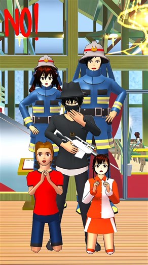 Robert Attacked the Shopkeeper! 👊 Fireman vs Doctor vs Police | WHO WON? #sakuraschoolsimulator