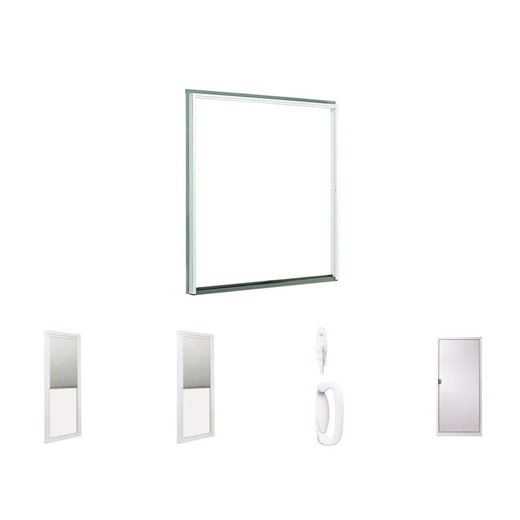 Andersen 70-1/2 in. x 79-1/2 in. Left-Hand Gliding Patio Door with Blinds, White Hardware Lock and Insect Screen Combo - The Home Depot