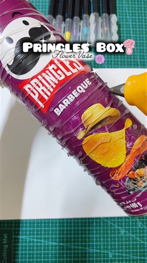 Pringles Box Flower Vase 🌸| Best Out of Waste Home Decor✨🌸