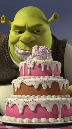 Shrek's birthday cake looks good