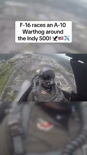 When an F-16 raced an A-10 at the Indy500 😎 In 2019, the Indianapolis 500 crowd witnessed a double flyover. The U.S. Air Force put on a show like never before with the help of some very skilled pilots in a P-40 Warhawk, a P-51, an A-10 Warthog, and an F-16 Viper. This video shows what it looked like from inside the Viper. #aviation #avgeek #america #nascar #reels #instagood #history | Aviation Addicts
