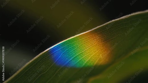 Leaf Edge Macro With Prism Dispersion, Split Rgb Fringes, Camera Drift, Ambient Backlight_prob4_4_chr2