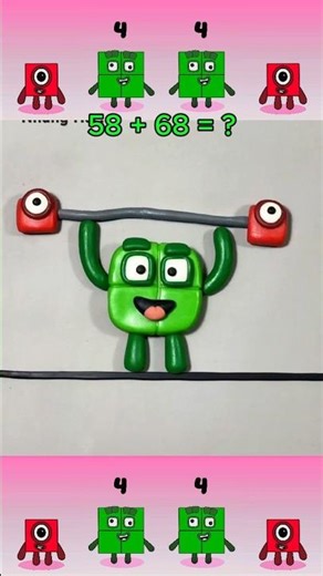 Sprunki Numberblocks 4 weight training #sprunki #numberblocks #clayart