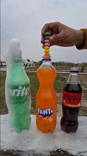 "Sprite vs Fanta, Cola: which drink react more strongly?" 😲 #experiment