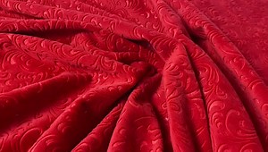 3D Embossed Fabric Customized Pattern Minky Velvet Soft Hand Thermal Blanket Fabric