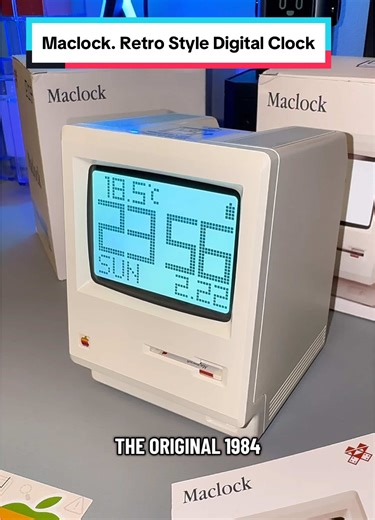 Digital Alarm Clock. Retro Mini Computer style Desktop Clock. #alarmclock #digitalclock #gadget #clock #tiktokmademebuyit