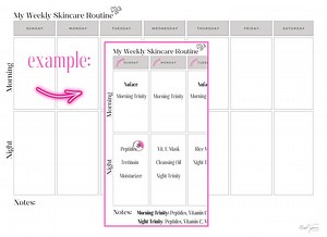 Weekly Skincare Routine Pdf, Morning and Night Weekly Skincare Routine, AM and PM Skincare Routine - Etsy Australia