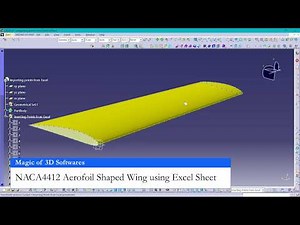 NACA Series importing points from Excel Sheet to CATIA V5 | Design Aerofoil shaped Wing of Aircraft