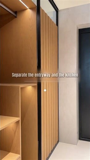 This is how you can create a partition in the entryway.