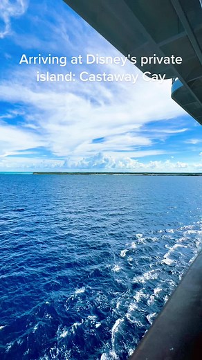 Arriving at Disney's private island Castaway Cay. Fun fact: part of Pirates of the Caribbean: Curse of the Black Pearl was filmed on the Island. 🏴‍☠️ The best way to get to Castaway Cay right now is either on a 7 night Caribbean cruise aboard the Disney Fantasy or a 3/4 night Bahamas cruise aboard the Disney Wish. Both leave from Port Canaveral, Florida. #disneycruiseline #disney @disneyparks