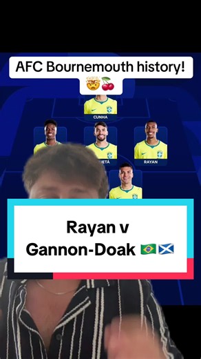 Two Bournemouth players are facing off against each other at the World Cup for the first time ever as Rayan’s Brazil face Ben Gannon-Doak’s Scotland! 🇧🇷🏴󠁧󠁢󠁳󠁣󠁴󠁿 #afcb #afcbournemouth #rayan #worldcup2026 #football