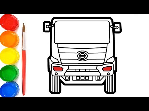 Menggambar dan Mewarnai Truk Hino 500