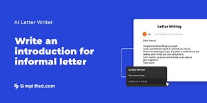 Generate introduction for informal letter