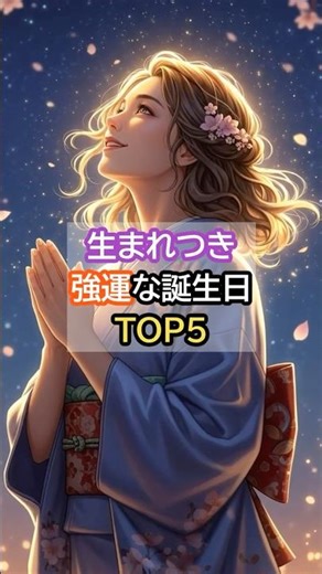 生まれつき強運な誕生日TOP5 #スピリチュアル #占い #引き寄せ #誕生日占い #開運