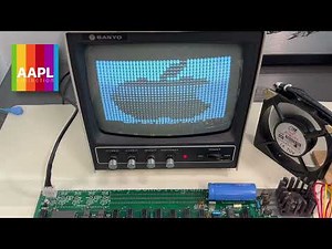 1976 Apple-1 computer running the Apple 40th Anniversary demo program
