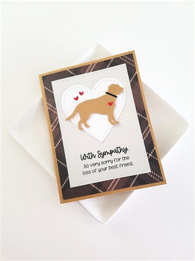 Handmade Dog Sympathy Pet Bereavement Greeting Card. - Etsy