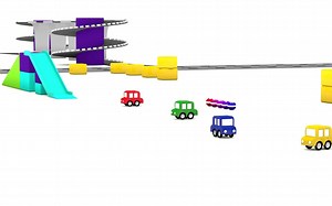 CAR CONVEYOR Challenge!   车宝四兄弟 无字幕版 4 Cars cartoon cars 英语启蒙动画 英文启蒙 动画片 小汽车