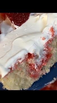 Recipe: strawberry poke cake