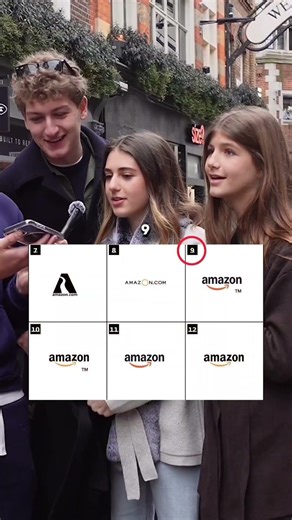 What is the current Amazon logo? It’s impossible! #visualpuzzle #brainteaser #streetinterview