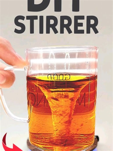 DIY Magnetic Stirrer ☕ Make any cup stir itself! 🐧 Forget spoons—this tiny DIY gadget creates the perfect whirlpool. Portable, powerful, and easy to build. #diyproject #techhacks #gadgetlover #magneticstirrer #invention