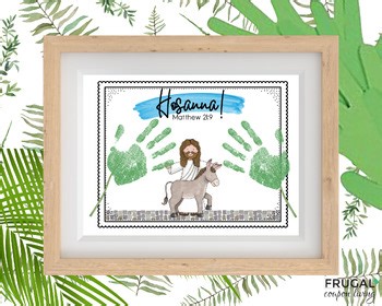 Palm Sunday Handprint Craft Art, Easter Palm Activity Sunday School Matthew 21:9