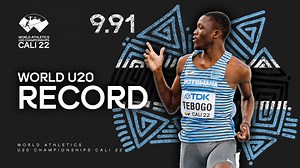 9️⃣.9️⃣1️⃣ 🤯 World U20 record ✔️ World U20 champion ✔️ Cruising through the line ✔️ Letsile Tebogo 🇧🇼 is the future #WorldAthleticsU20 | World Athletics