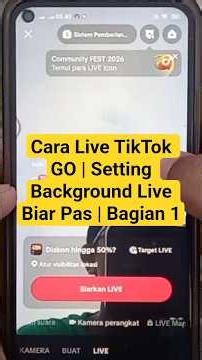 How to Live Stream on TikTok GO | Setting Up Your Live Background | Part 1