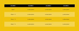 Table des couleurs - Modèle HTML par Nicepage