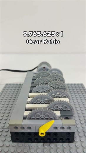 9,765,625:1 Gear Ratio... This takes YEARS to turn! ⏳#LegoTechnic#Engineering