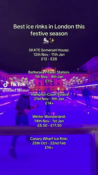 Get your skates on….⛸️ Our guide to the best ice rinks in London this Christmas season #iceskating #london #icerink #christmasinlondon