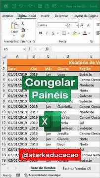 Ferramenta Congelar Painéis no Excel | #shorts