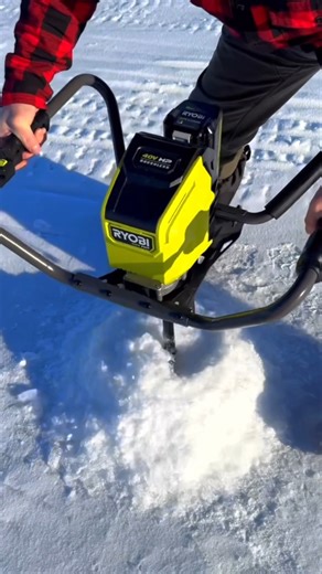 Meet the tool and bit built to conquer the thickest frozen lakes 🎣🧊 🟢 30% more powerful than the average gas unit 🟢 Lighter weight with reduced vibration 🟢 Anti-Kickback System for added control The RYOBI™ 8” Ice Auger Bit is ideal for drilling through tough ice so you can get to fishing faster. Shop now at https://bit.ly/ryobiiceaugerbit Online only at Home Depot Canada. | RYOBI Power Tools Canada