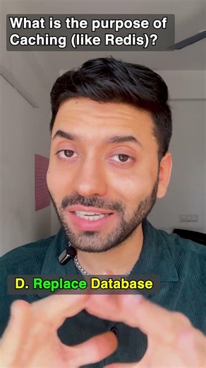 Why Use Caching? 🤯 Redis Explained in 15 Sec! | System Design #shorts #systemdesign #quiz
