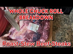 I Broke Down a WHOLE Costco Chuck Roll Into Steaks, Roasts & Stew Meat!