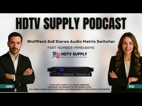WolfPack 8x8 Stereo Audio Matrix Switcher