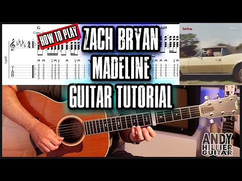 How to Play Zach Bryan Madeline Guitar Tutorial