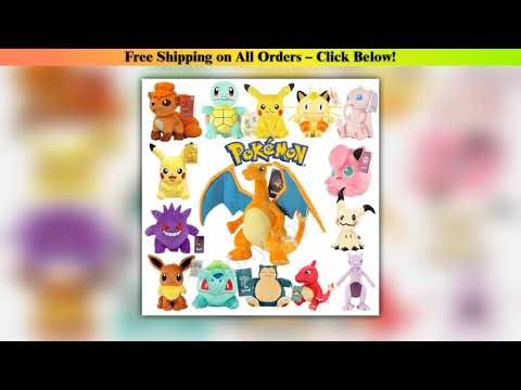 POKEMON Original Plush Toy Gengar Pikachu Kawaii Charizard Genuine Plush Doll Soft Cute Cartoon Pip