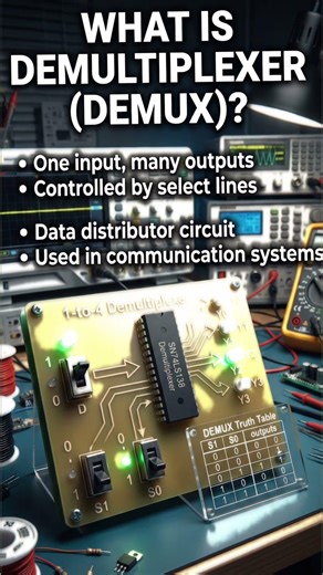 What Is Demultiplexer (DEMUX)?#education #engineering #facts #digitalelectronics #demultiplexer