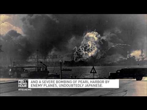 Hear the breaking news report from Pearl Harbor, 75 years later
