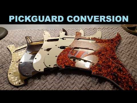 Convert a Standard Fender Stratocaster Pickguard into a 60's Vintage Pickguard #fender #stratocaster