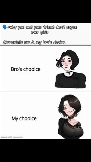 the reason why me and my bro argue over girls🗿🥀#memes