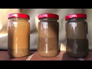 Sedimentation of different soil samples (time lapse)