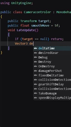 Camera Controler Unity/Скрипт для камери на Юніті.
