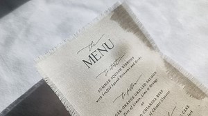 Printed Cotton Wedding Menu: Rustic Frayed Edge Fabric - Etsy